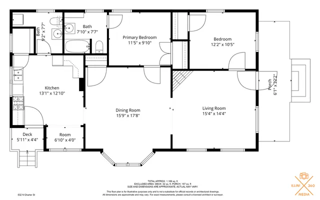 $175,000 | 532 North Charter Street, Monticello, IL 61856