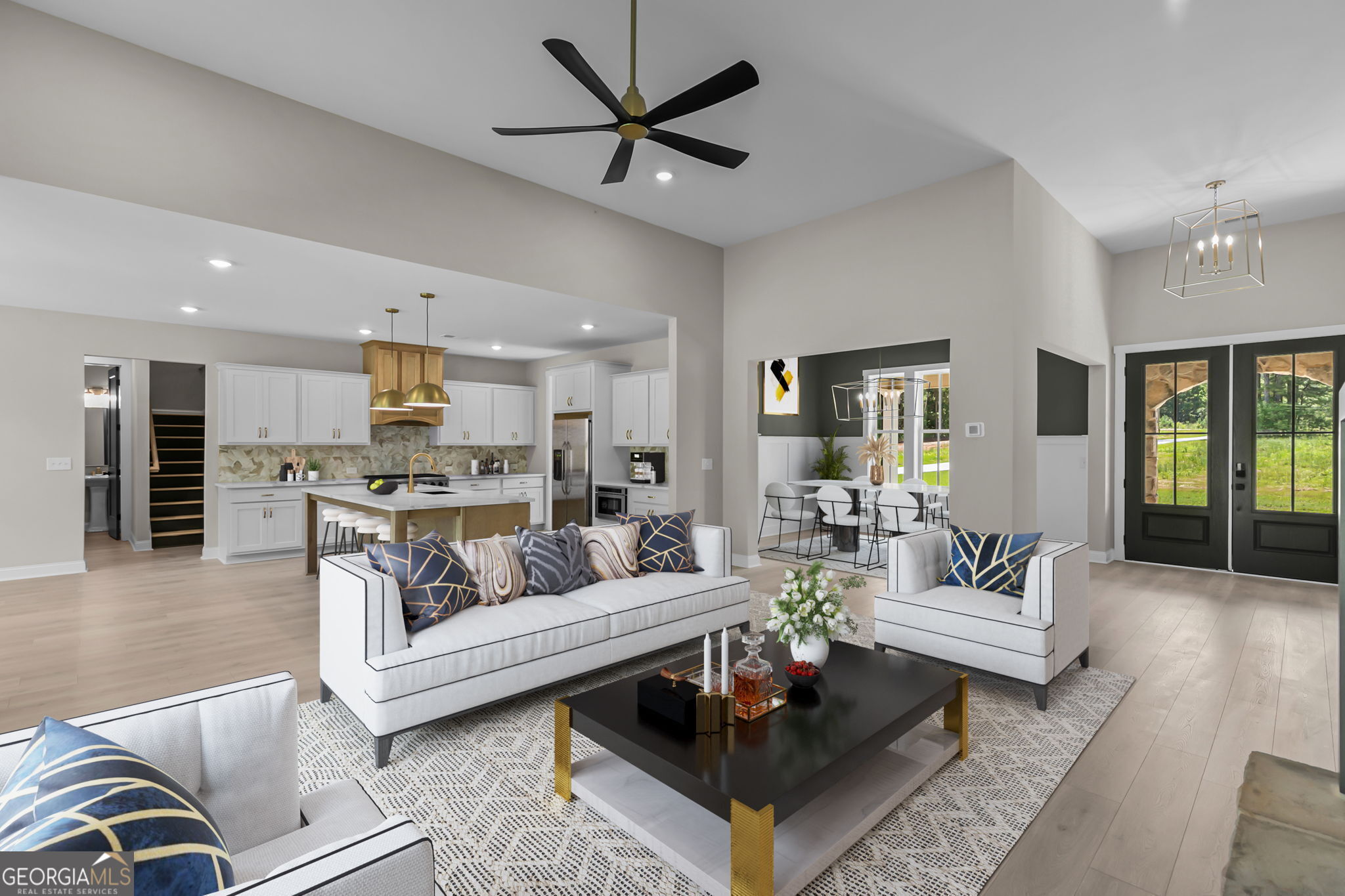 1575 Bethesda Church Road Carrollton, GA 30117 - Photo 11 of 46 a living room with furniture and kitchen view