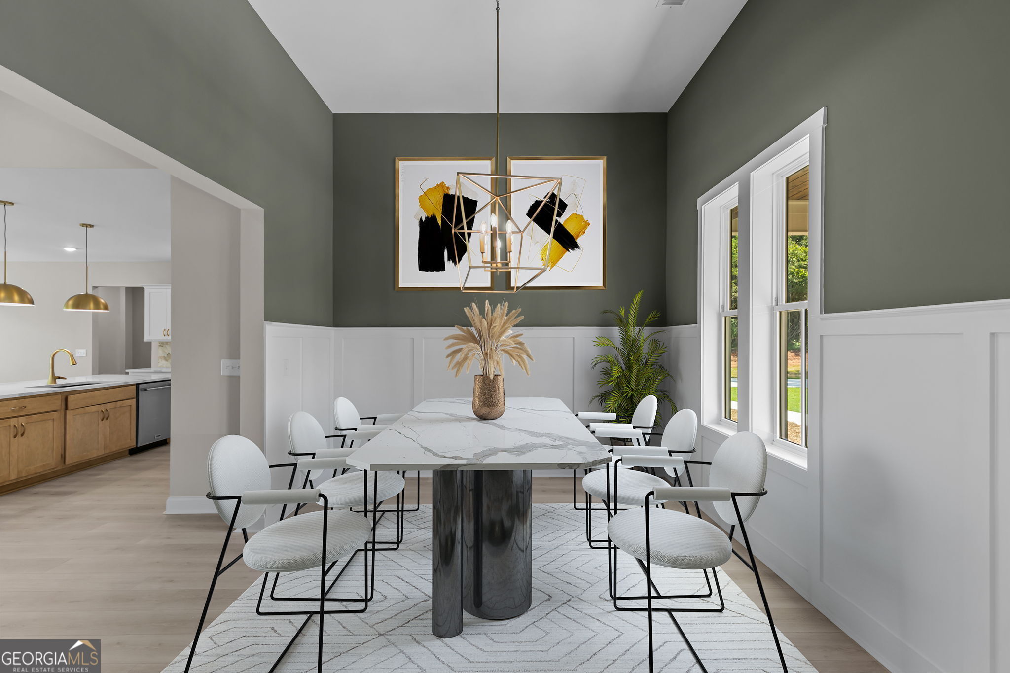 1575 Bethesda Church Road Carrollton, GA 30117 - Photo 9 of 46 a view of a dining room with furniture window and wooden floor