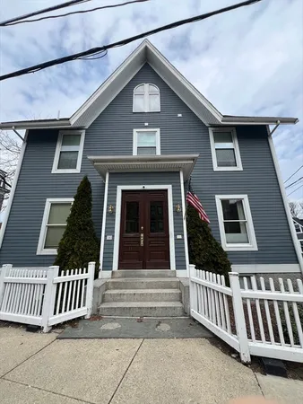 a front view of a house