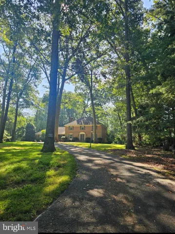 a view of a road with a yard
