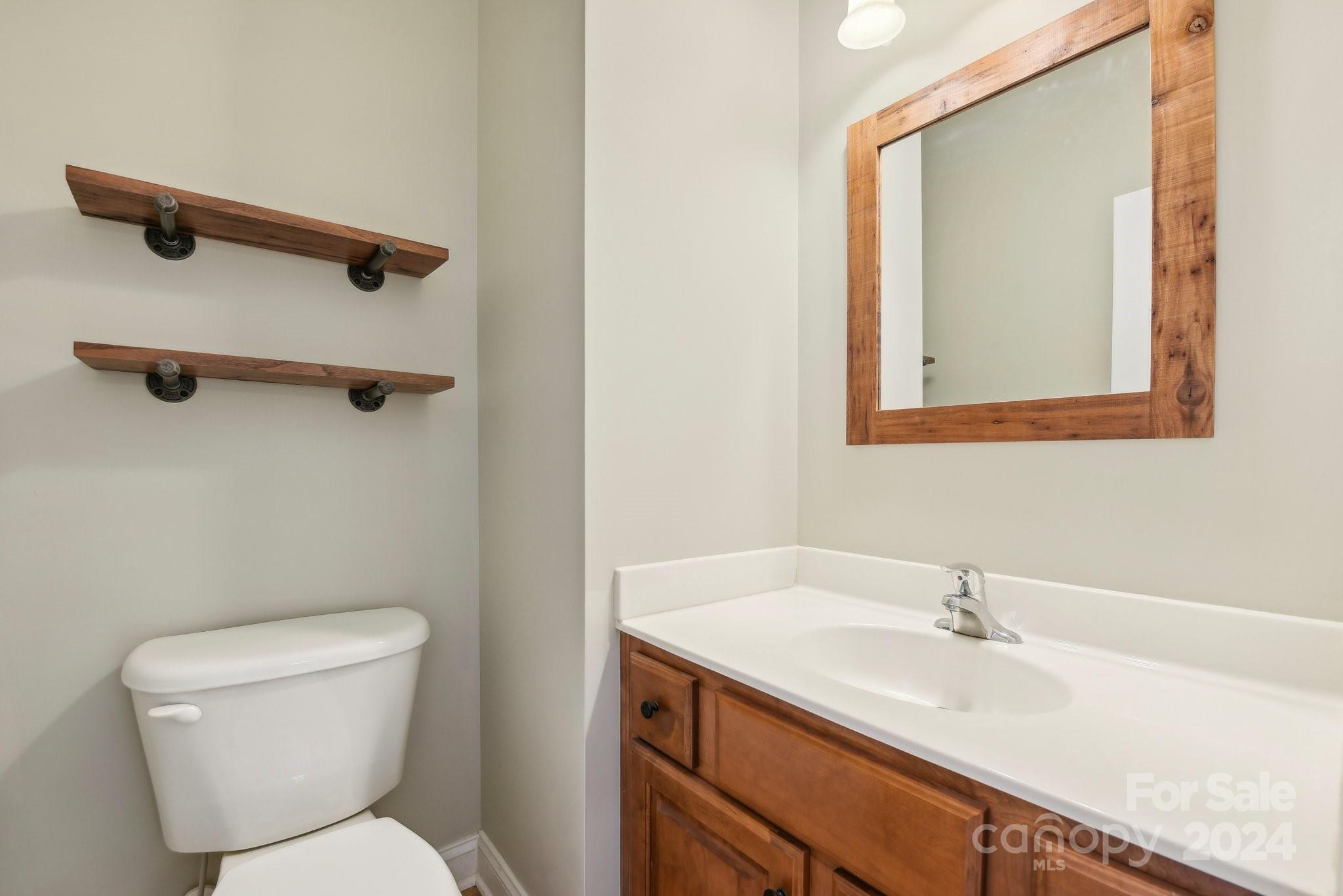1013 Wesley Downs Road Monroe, NC 28110 - Photo 6 of 41 a bathroom with a sink a toilet and a mirror