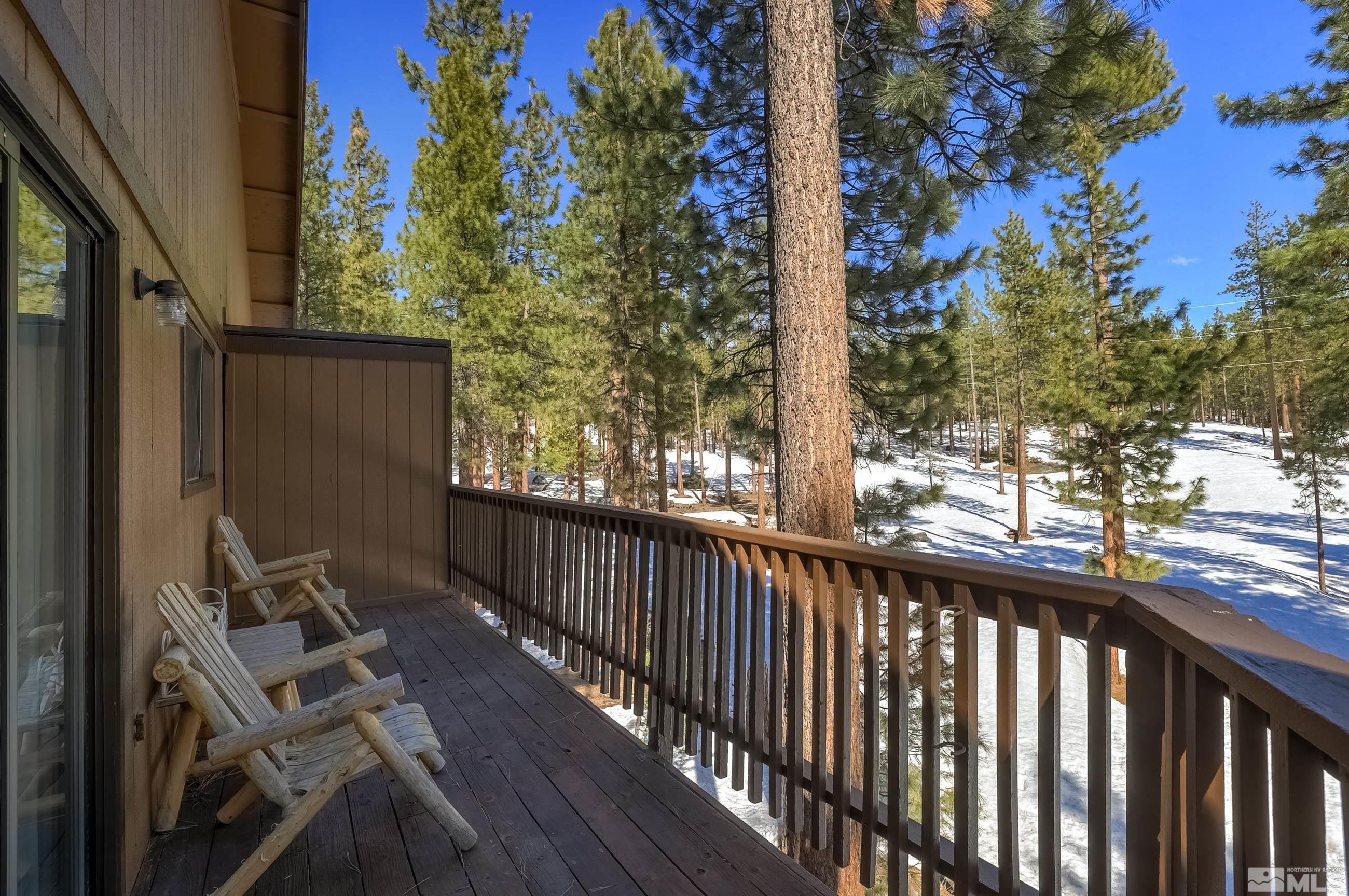 84 Rubicon Circle North, Unit C Stateline, NV 89449 - Photo 21 of 22 a view of balcony with wooden floor and outdoor seating