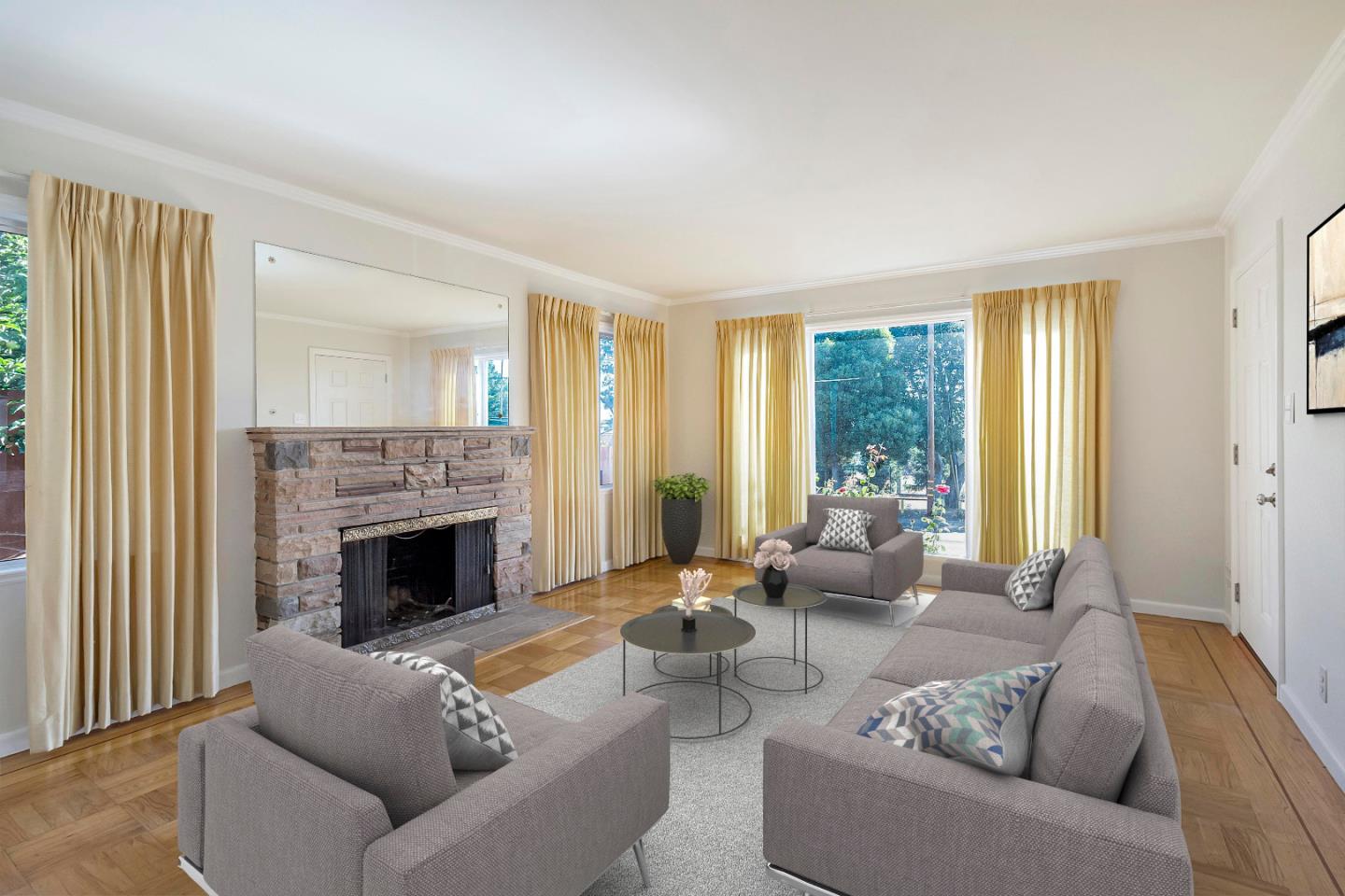 508 Park Boulevard Millbrae, CA 94030 - Photo 4 of 24 a living room with furniture or fireplace and a large window