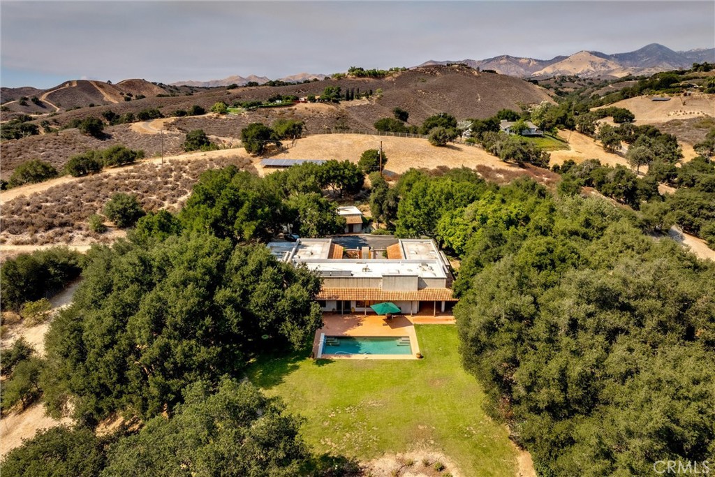 3595 West Oak Trail Road Santa Ynez, CA 93460 - Photo 49 of 60 aerial of house and acreage