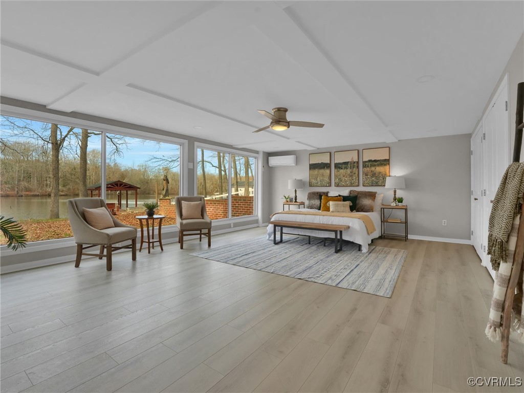 3 Lakeside Drive Columbia, VA 23038 - Photo 35 of 49 Bedroom with ceiling fan, light wood-type flooring