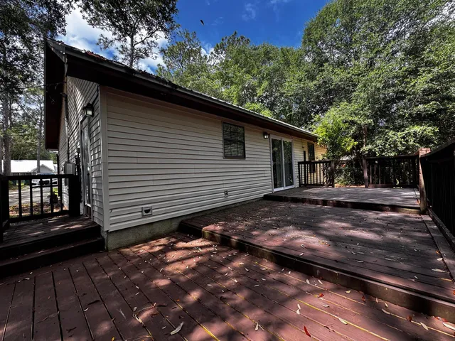 a backyard of a house