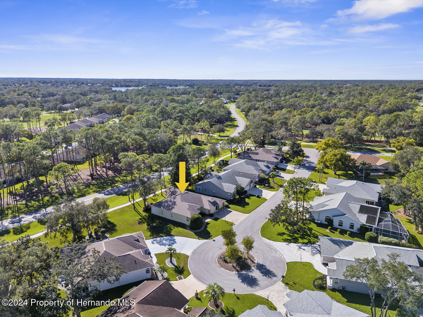 7424 Harvard Hills Place Spring Hill, FL 34606 - Photo 36 of 38 an aerial view of residential houses with outdoor space