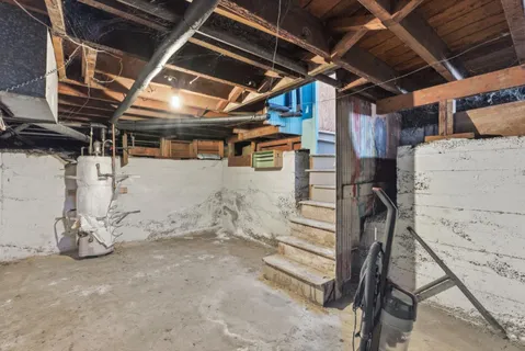 a view of a storage room