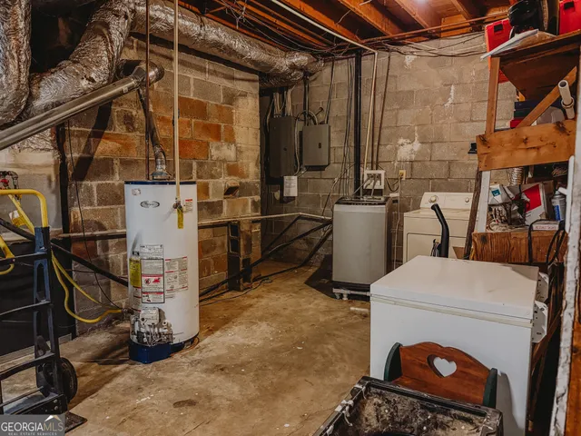 a view of storage and utility room