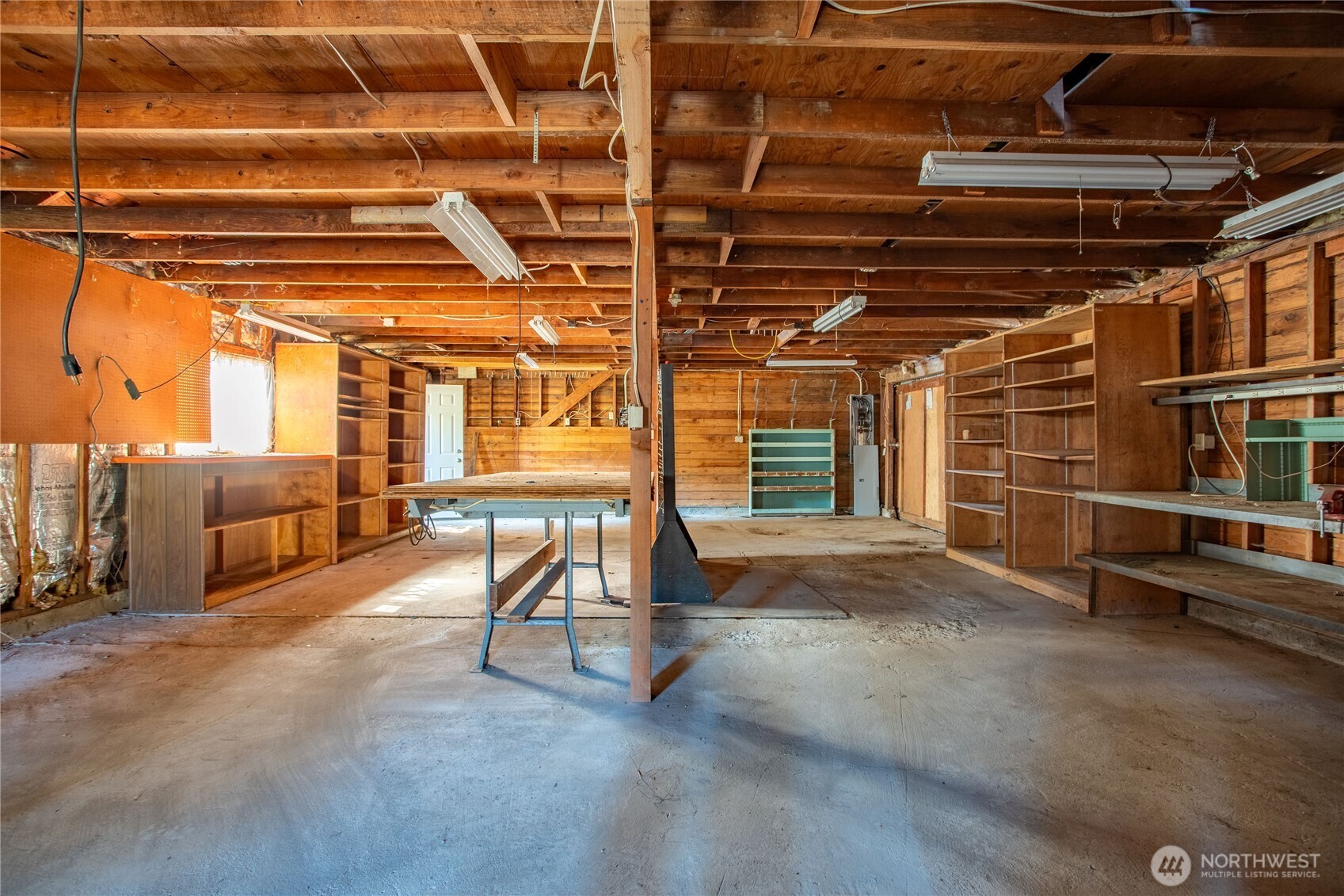42107 Northeast Yale Bridge Road Amboy, WA 98601 - Photo 32 of 40 a view of a room with wooden walls