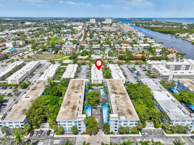 an aerial view of multiple house