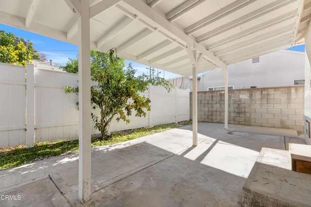 a backyard of a house