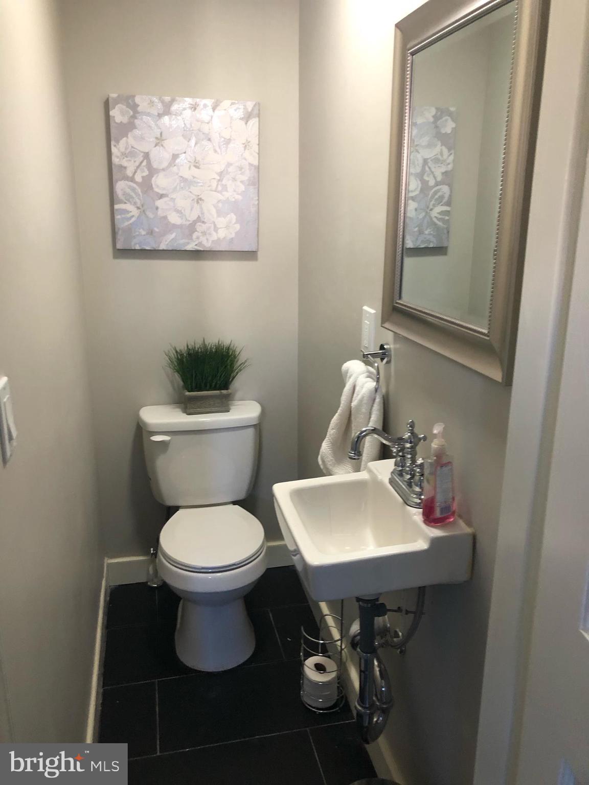 15 Chestnut Street Princeton, NJ 08542 - Photo 4 of 18 a bathroom with a toilet a sink and mirror