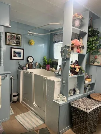 a room with storage and utility