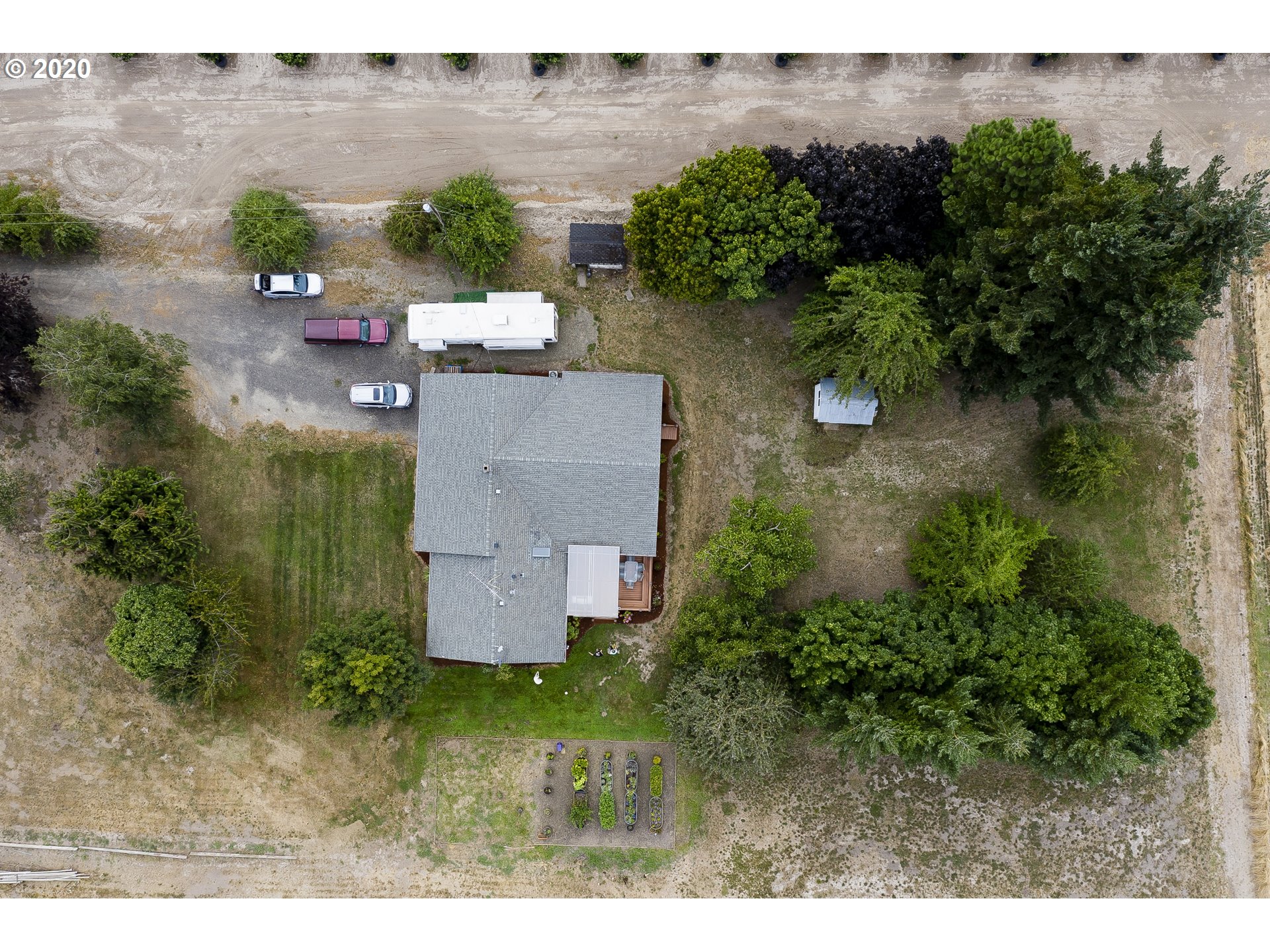 12655 Oak Road Northwest Salem, OR 97304 - Photo 9 of 24 an aerial view of a house with a yard and lake view