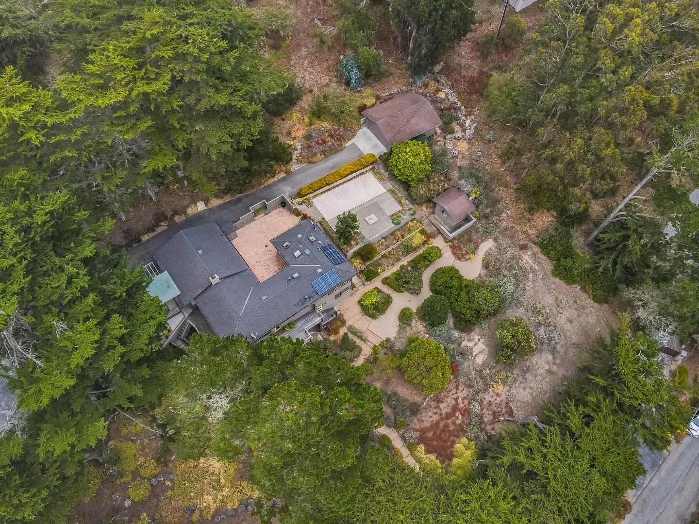 190 Upper Walden Road Carmel, CA 93923 - Photo 28 of 34 an aerial view of house with yard