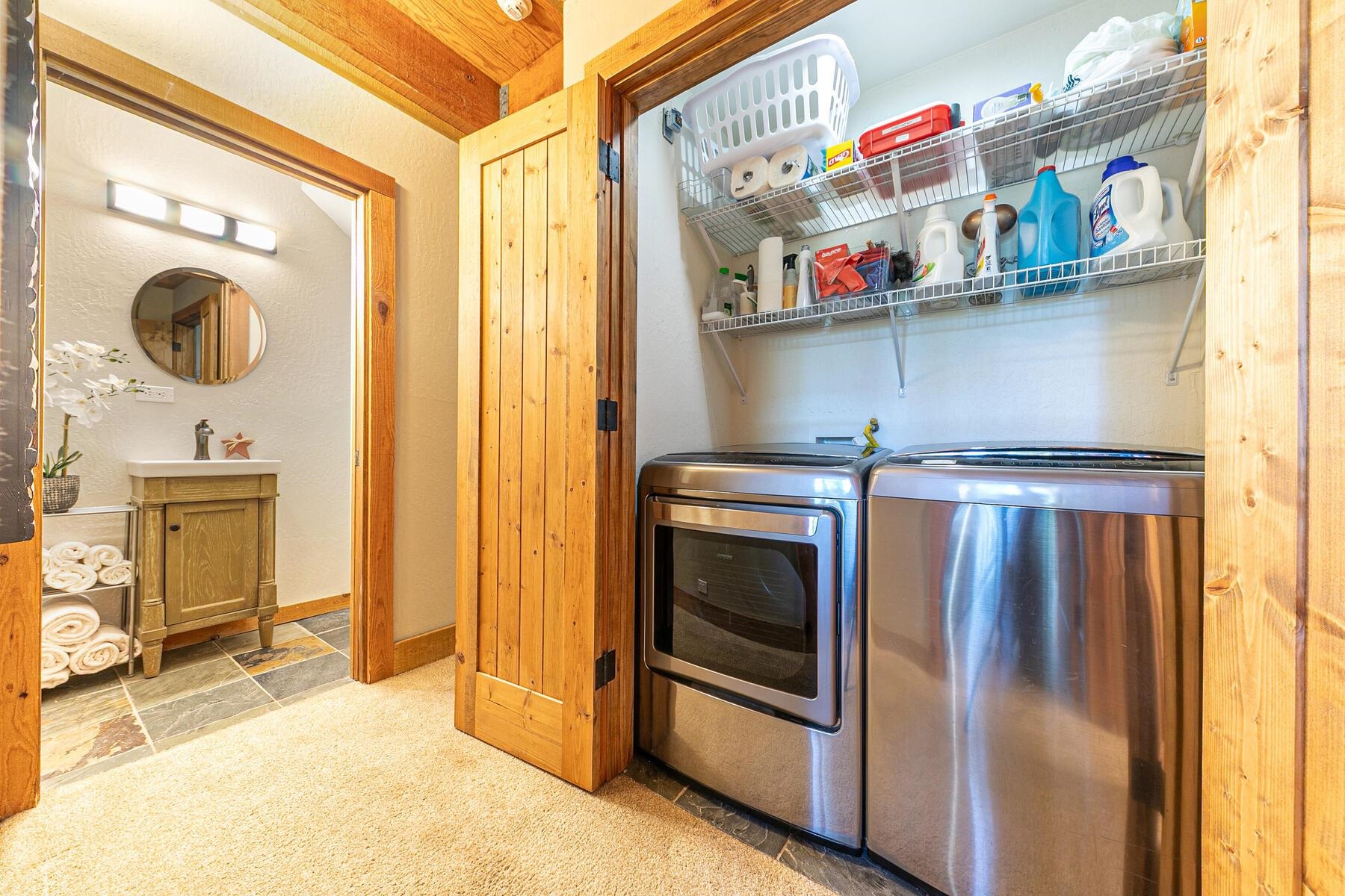 5105 Gold Bend Truckee, CA 96161 - Photo 17 of 27 a utility room with dryer and washer
