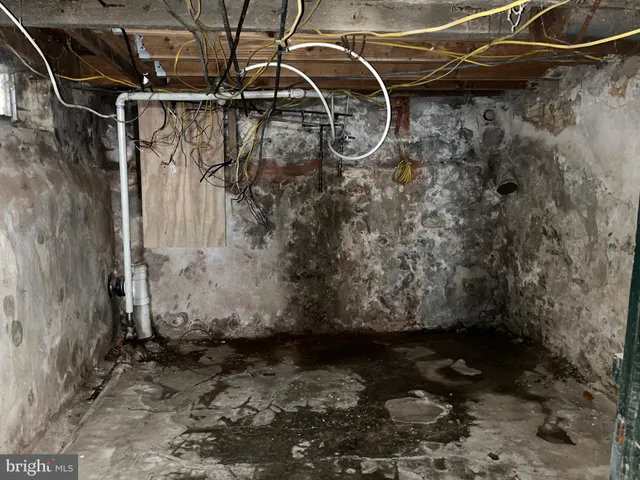 a front view of a building with windows