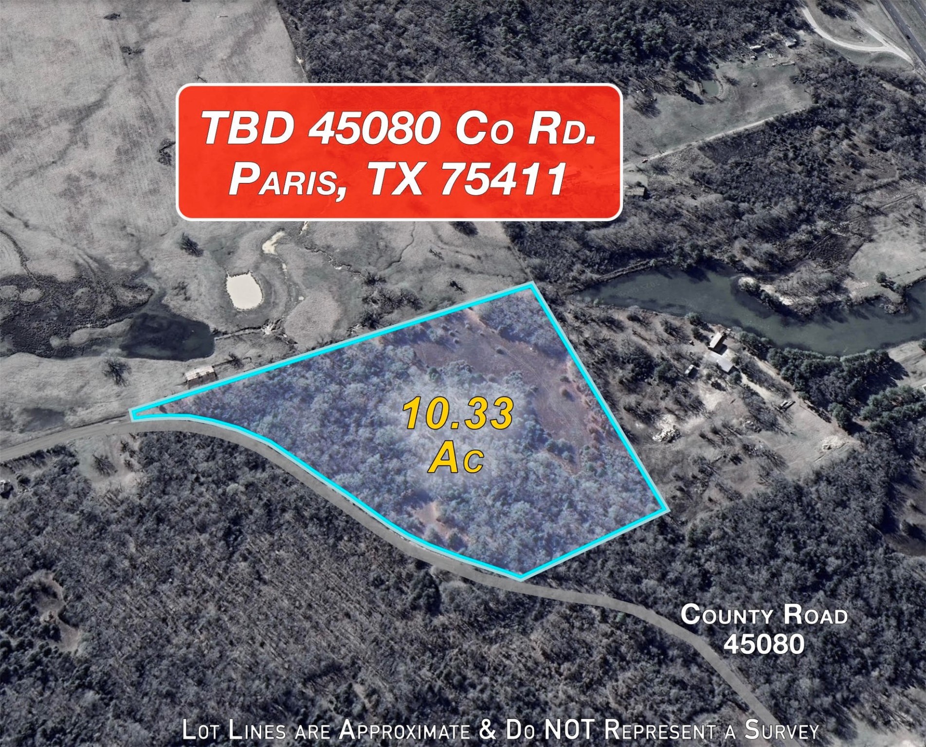 45080 Co Road Powderly, TX 75473 - Photo 2 of 2 a sign broad on the side of the road