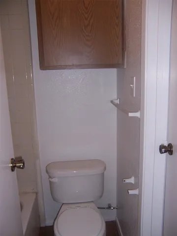 a bathroom with a toilet
