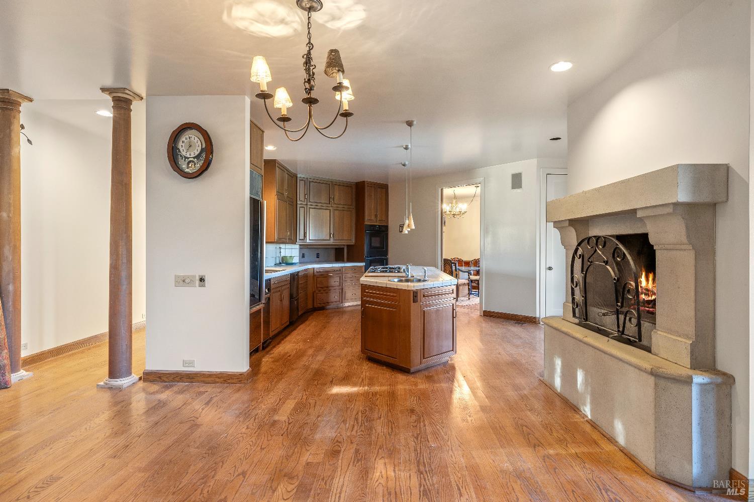 3295 Warm Springs Road Glen Ellen, CA 95442 - Photo 21 of 37 a view of a kitchen with a sink a refrigerator and window