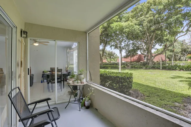 a view of outdoor space with seating area