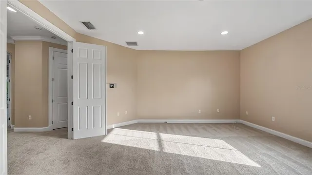 a bathroom with a shower and toilet