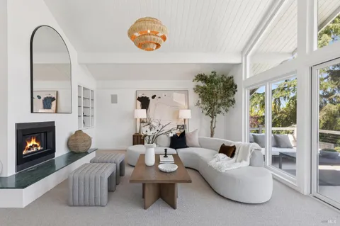 a table and chairs in a room