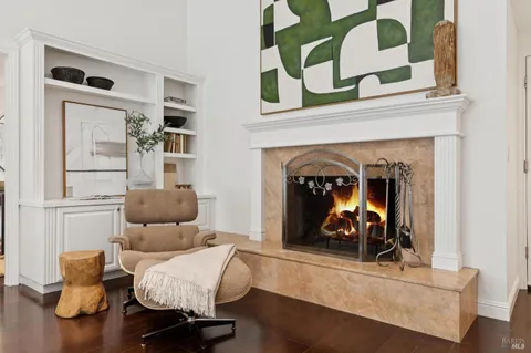 a bathroom with a granite countertop sink mirror and double