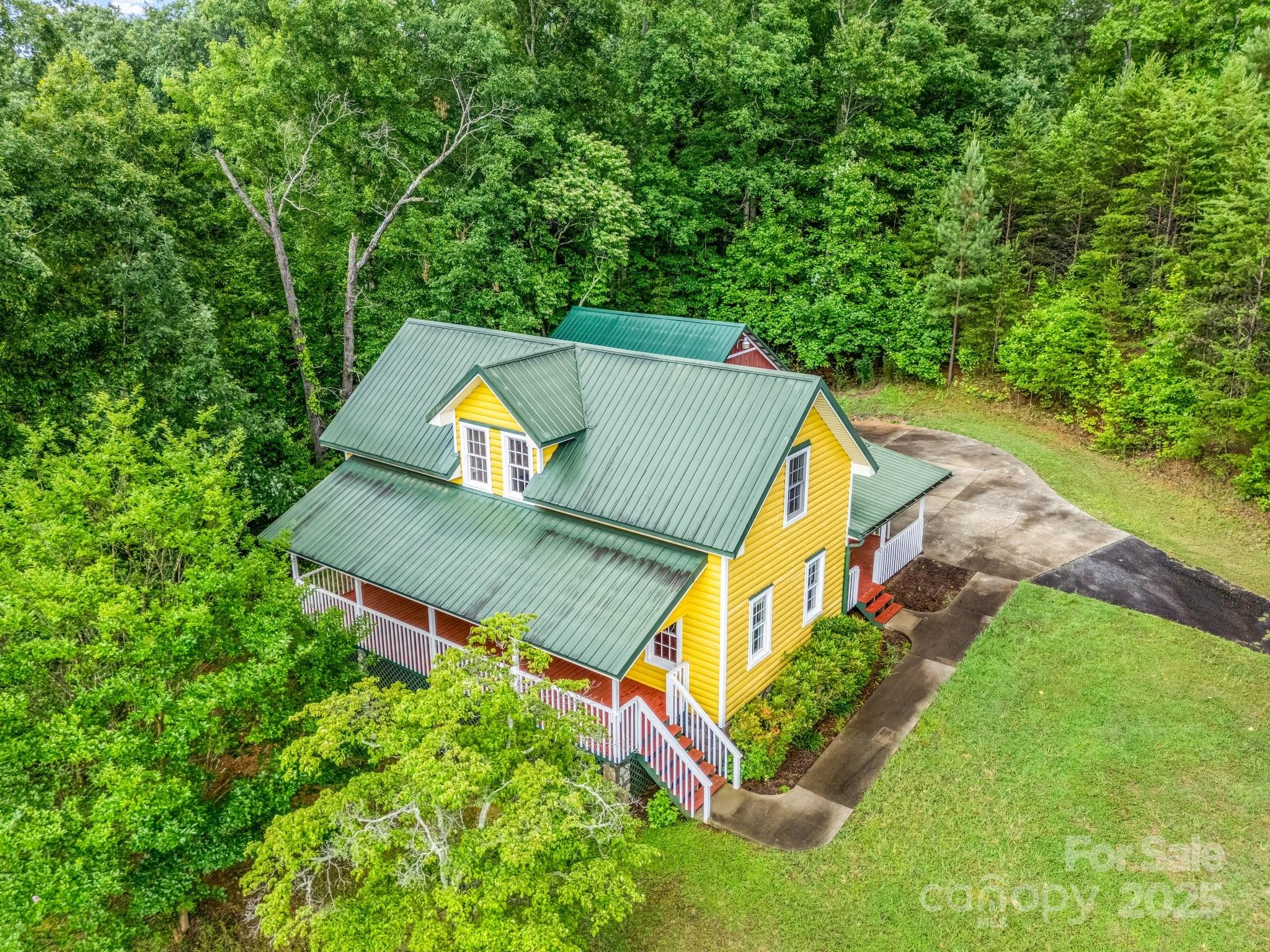 4086 Big Island Road Rutherfordton, NC 28139 - Photo 37 of 47 an aerial view of a house with swimming pool and green space