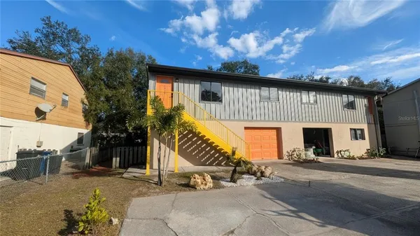 a view of a house with a patio