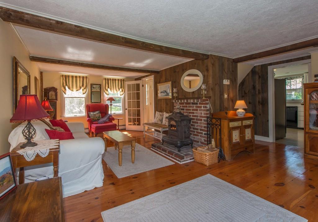 581 Ocean Point Road Boothbay, ME 04544 - Photo 18 of 25 Front parlor with pine floors and...