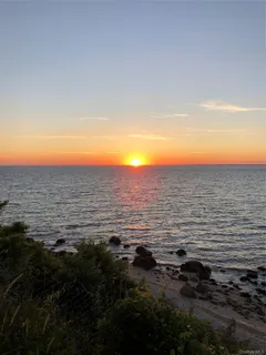 a view of ocean with beach