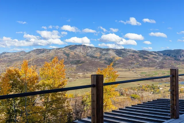 a view of sky from a balcony
