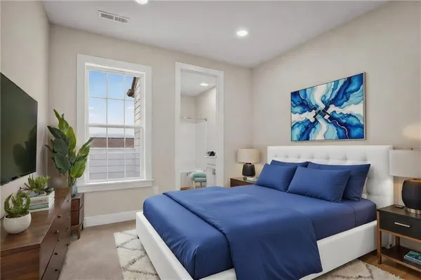 an empty room with an entryway