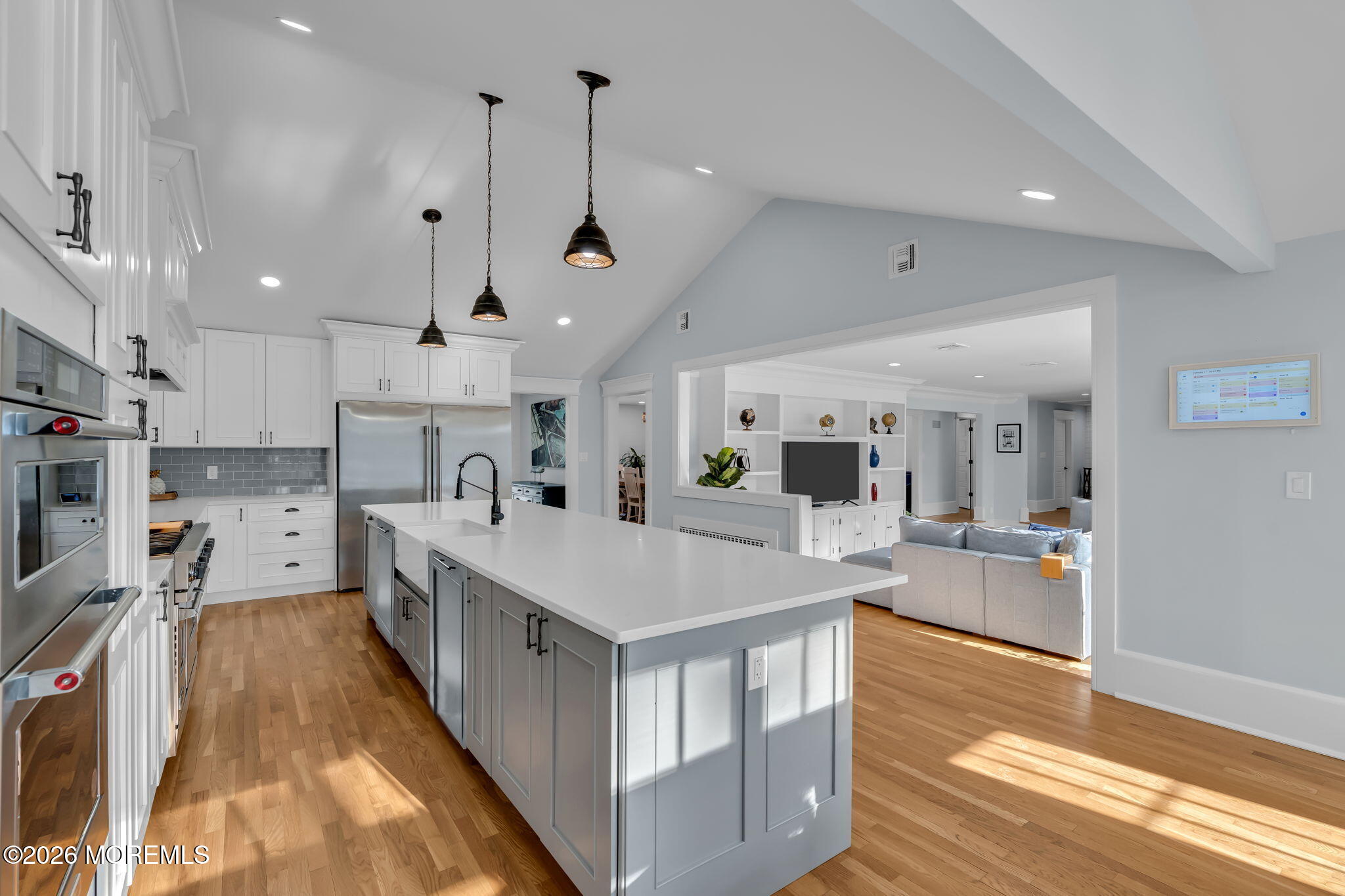 2 Tulip Tree Lane Rumson, NJ 07760 - Photo 33 of 55 a large kitchen with stainless steel appliances lots of counter space and wooden floor