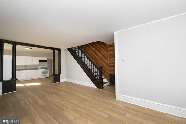 a view interior of the house with wooden floor