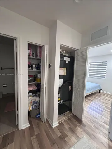 a view of closet area