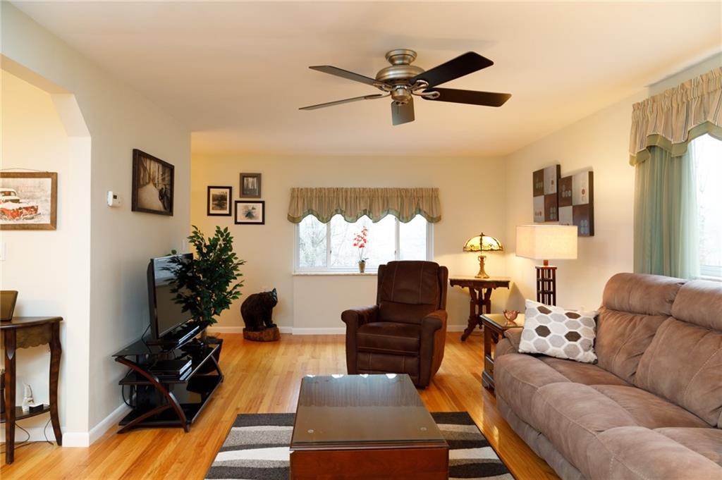 9415 Pannier Road Pittsburgh, PA 15237 - Photo 3 of 25 Living Room with hardwood floors and ceiling fan