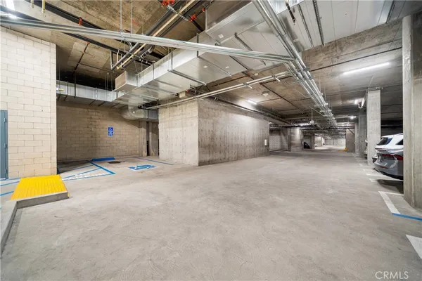 a view of a garage