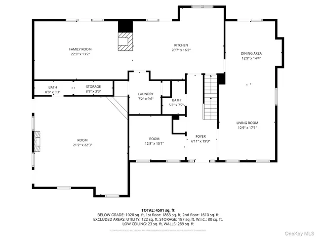 a picture of a room with a white wall and sign