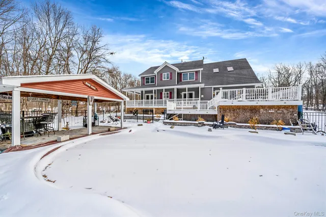 a front view of a building with street view