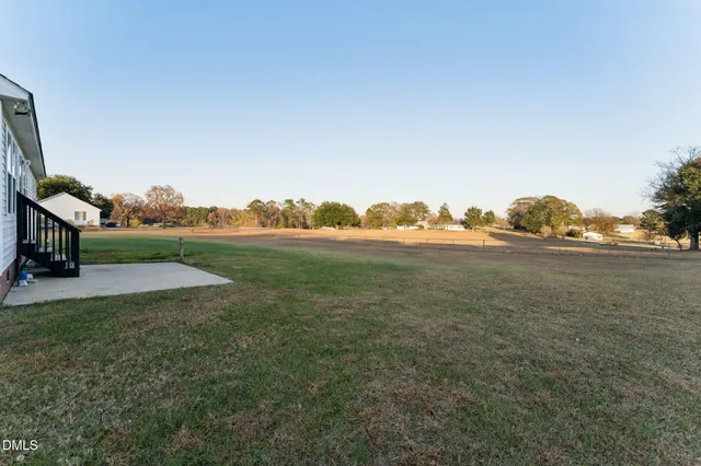 a view of yard with ocean view