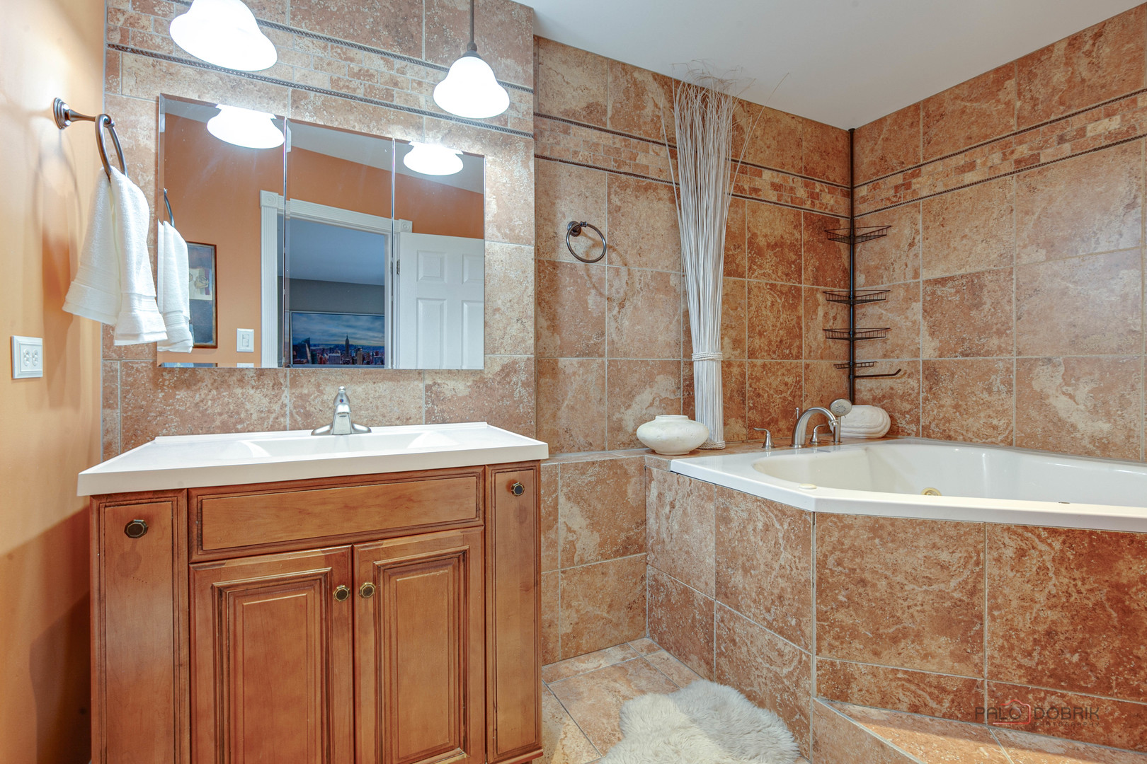 2016 Seneca Lane Mount Prospect, IL 60056 - Photo 13 of 33 a bathroom with a sink a toilet a mirror and vanity