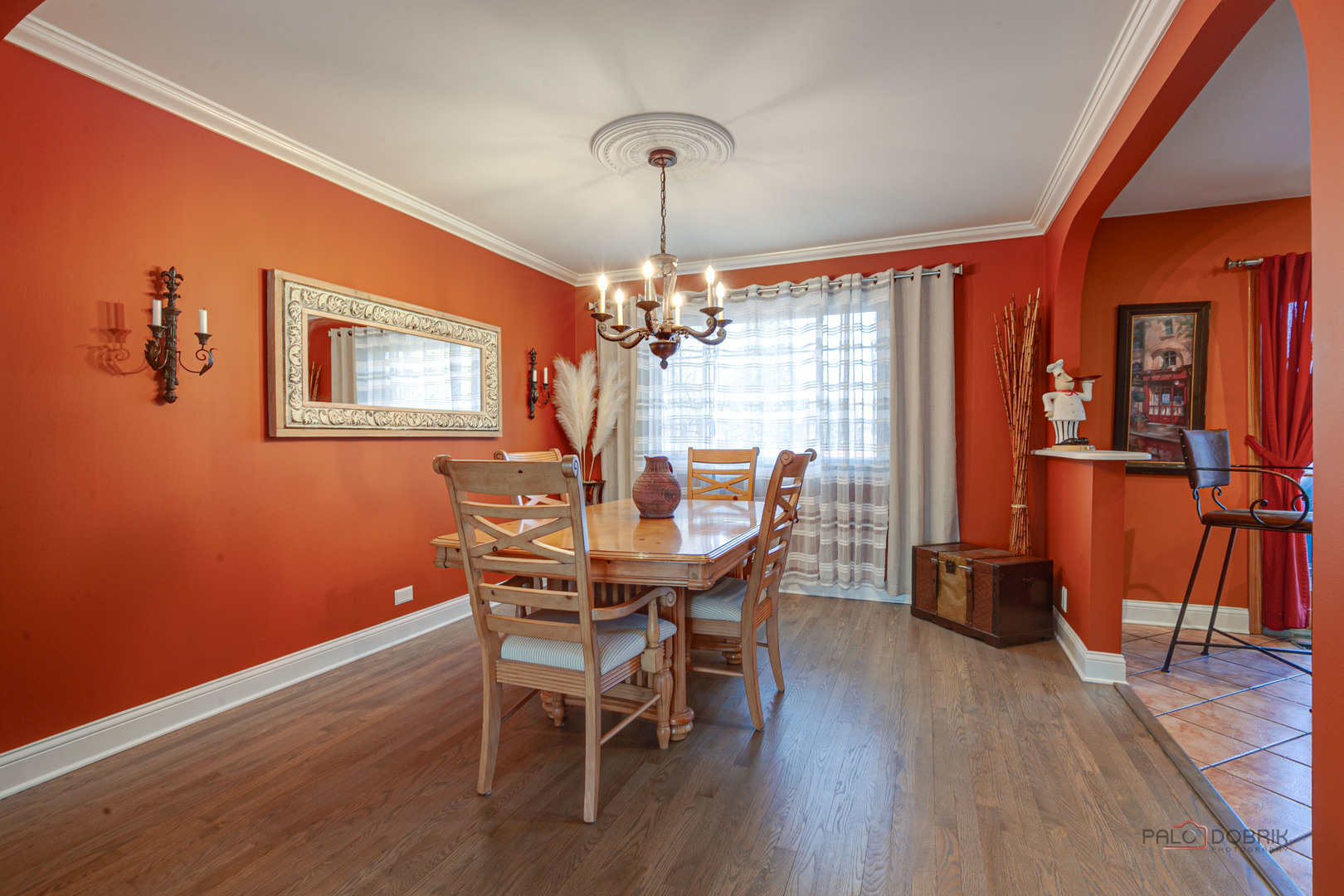 2016 Seneca Lane Mount Prospect, IL 60056 - Photo 7 of 33 a dining room with furniture window wooden floor and a chandelier