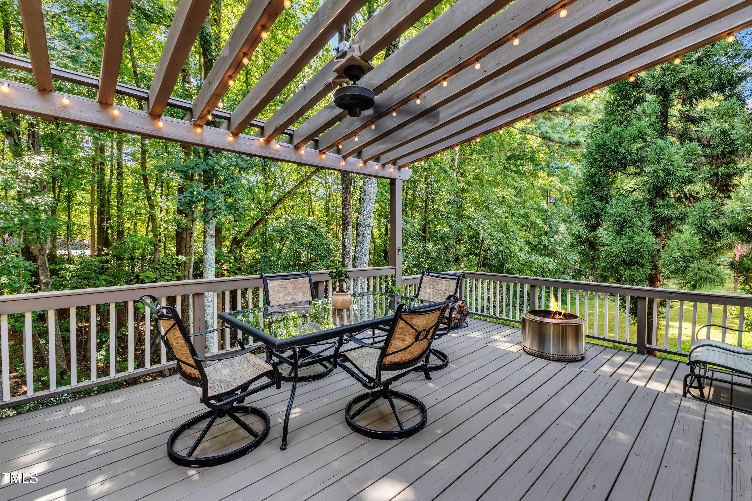 6323 Cedar Waters Drive Raleigh, NC 27607 - Photo 64 of 84 a view of porch with furniture and wooden deck