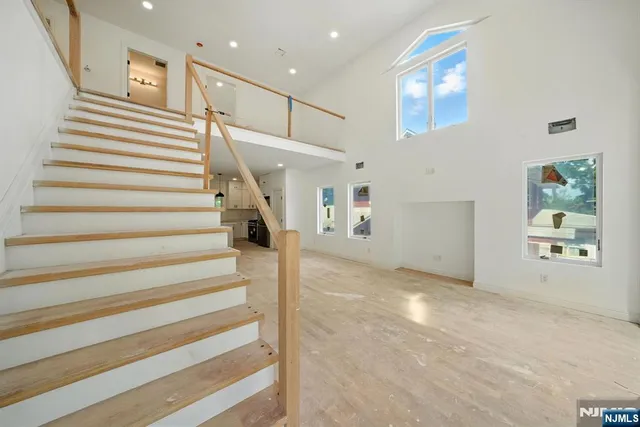 a view of an entryway with staircase