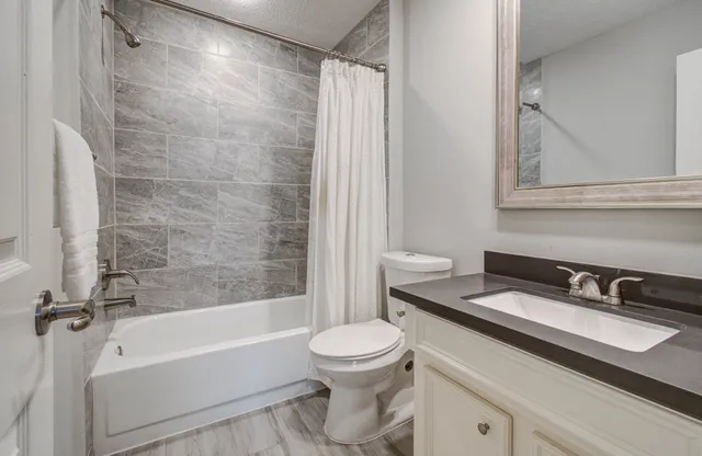 a bathroom with a sink a toilet and a bathtub