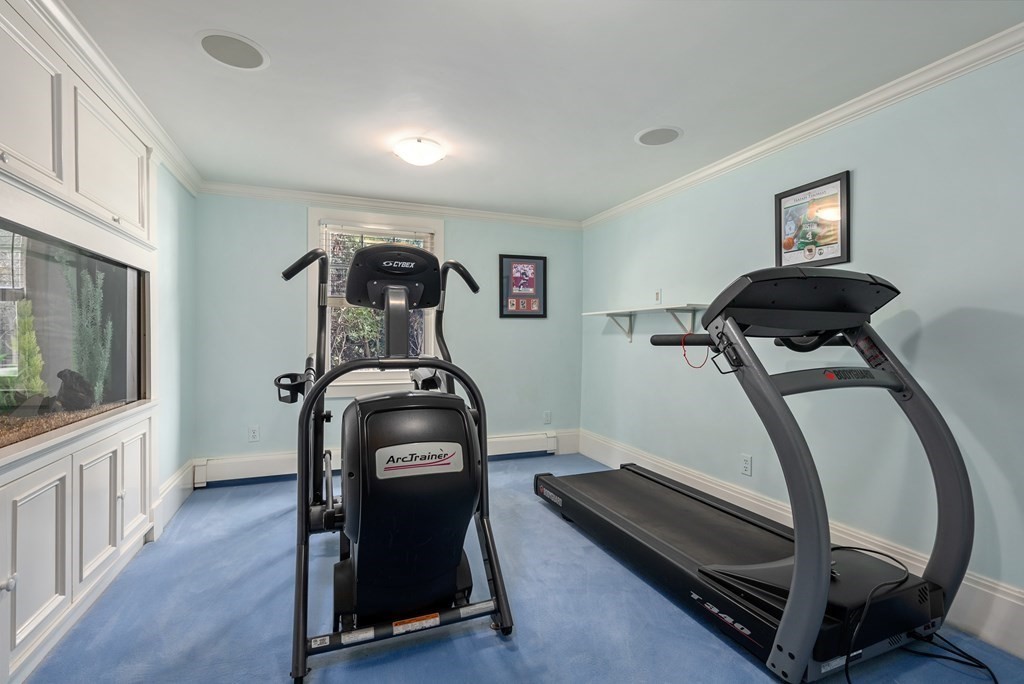 26 Robin Road Weston, MA 02493 - Photo 36 of 42 a view of a room with gym equipment